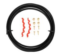 Kit de mangueras de freno y conectores resistentes al calor para discos de freno hidráulicos, apto para aceite mineral y aceite DOT. (Negra)