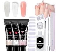 Kit de manicura de gel completo con lámpara UV portátil, juego de extensión de poli completo, accesorios de uñas para mujeres profesionales de salón y uso doméstico, 22,6 x 13,1 x 11,9 pulgadas