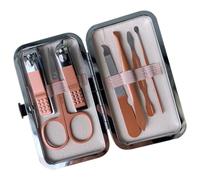 Kit de manicura de uñas, juego de cortaúñas - Juego de manicura portátil de 7 piezas, cortaúñas de acero inoxidable,Kit de, kit de limpieza de uñas, herramientas de para el hogar, v