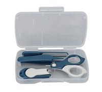 Kit de manicura para bebés, bonito y práctico, seguro, para cortar uñas sin rebabas, para niños pequeños en casa. (Azul)