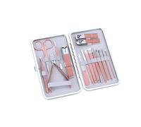 Kit de manicura profesional de pedicura con estuche de almacenamiento, cortaúñas de acero inoxidable, para hombres, mujeres, padres, pacientes mayores, viajes, cuidado facial