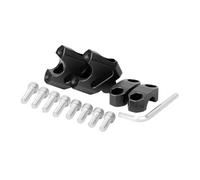 Kit De Manillar Elevador De 22 Mm Para Motocicleta Con Base De Aumento De Altura Y Desplazamiento Hacia Atrás Para Manillar De 22 Mm. Moto Manillar Riser(Black)