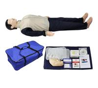 Kit de maniquí de entrenamiento de RCP de cuerpo completo para adultos, maniquí profesional de RCP para entrenamiento médico, de enfermería y respuesta de emergencia con equipo de práctica realista