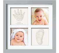 Kit de mano y huella para bebé - regalos para bebés, niños, niñas, regalos para fiesta de bienvenida al bebé, kit de recuerdo de huellas de huellas de bebé recién nacido (Cloud Gray)