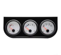 Kit de manómetro 3 en 1 de 52 mm para presión de aceite, temperatura del agua y voltímetro, pantalla de diagnóstico automático de 12 V con carcasa ABS, medidor de presión de agua y medidor de presión