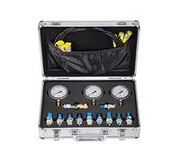 Kit de manómetro de prueba de presión hidráulica Acoplamiento del probador for la construcción de excavadoras 8600PSI con estuche portátil for uso industrial