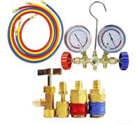 Kit de manómetros de colector Herramienta de aire acondicionado para sistemas de refrigeración de aire acondicionado automotriz R410A R32 R404A R134A (A)