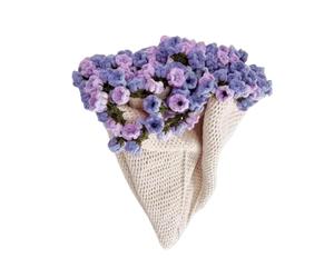 Kit de manta de ganchillo - Ramo de flores de ganchillo hecho a mano | Kit de punto suave y grueso, material de cubierta de ramo, alfombra floral lavable a máquina, decoración del hogar