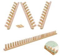 Kit de manta de hilo grueso de madera, telar grande de madera para tejer mantas gruesas a mano, marco de telar ajustable para mantas, cojines, chales y proyectos de fabricación de mantas para