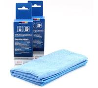 Kit de mantenimiento: 12 Pastillas Descalcificadoras para Cafeteras + paño de microfibra, compatible con Gaggenau CMP250132/05, CMP250132C/05, CMP250711/04, CMP250711/05, CMP270101/04