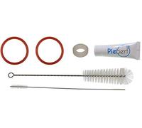 Kit de mantenimiento 200916 compatible con máquinas de café DeLonghi ECAM ESAM ETAM Dinamica, Eletta, PrimaDonna, Perfecta, Magnifica, Venezia | 6 piezas (juntas, cepillos, grasa) con código QR