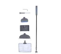 Kit de Mantenimiento de Acuario 5 en 1 |Varilla telescópica Ajustable y 6 Herramientas |Rascador para pecera/Tubo de PVC/Vidrio |Herramienta Multifuncional para el Cuidado del (Versión Fija 415: