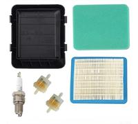 Kit de mantenimiento de filtro de aire con cubierta, prefiltro, filtros de combustible y herramienta de chispa, compatible con motores de cortacésped GC160, GC190, GCV190, GX100, GC135, GCV135,