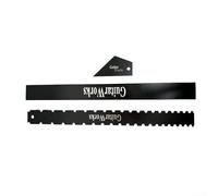 Kit de mantenimiento de guitarra, 3 piezas de acero inoxidable con borde recto para trastes, medidor de cuerda para configuración y nivelación de trastes en todas las guitarras