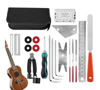 Kit de mantenimiento de guitarras, herramientas de cuidado de guitarra hexagonal y archivos, juego de mantenimiento completo con bolsa de transporte, accesorios para instrumentos de 7,87 x 5,91 x 1,77