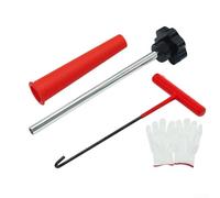 Kit de mantenimiento de válvula de neumático de 4 piezas con llave removedora de núcleo, tubo cónico y guantes protectores para trabajo de válvula de llanta