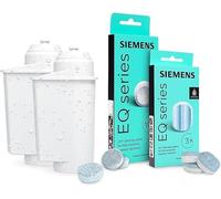 Kit de Mantenimiento para Cafeteras Siemens serie EQ, pastillas de Limpieza (10 unidades), Descalcificador 2en1 (3 unidades) y 2 filtros AquaIntense, Compatible con Siemens Bosch TZ70003 TZ80001 TZ80