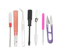 Kit de Mantenimiento para Máquina de Coser, 7 Piezas, Set de Herramientas Portátil con Accesorios de Reparación y Eliminación de Hilos