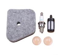 Kit de mantenimiento para motosierras y desbrozadoras con filtro de aire, bujía, filtro de combustible y cebador para FS90 FS90R FS100RX FS110R FS130R KM110E completo set tune-up para rendimiento