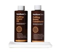Kit de mantenimiento para tablas de cortar - Para limpiar, mantener, proteger y restaurar - Contiene: aceite para, acondicionador para y paños lisos