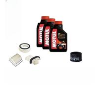 Kit de mantenimiento para Yamaha T-Max 500: aceite Motul 7100 10W40 y filtros 2004, 2005, 2006, 2007