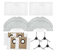 Kit de mantenimiento premium para Airzeen Q10 Pro Robot Cleaner con cepillos laterales, filtros lavables, almohadillas suaves y forros