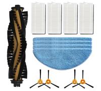 Kit de mantenimiento todo en uno con cepillo principal, cuatro filtros de cepillos laterales y almohadillas de microfibra adecuadas para Cecotec, Conga M50 y para limpiadores automáticos X-treme para