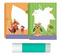 Kit De Manualidades Creativas Con Hojas Para Niños, Kit De Manualidades Con Hojas Otoño Hecho a Mano, Kit Proyectos Arte Creativo, Suministros Actividades Educativas Divertidas