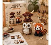 Kit De Manualidades De Animales Con Cuentas 3D, Pequeño Kit De Bricolaje De Animales Con Cuentas 3D, Estado De Ánimo Relajante For Adultos, Adolescentes Y Principiantes(Forest friends)