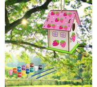 Kit de manualidades de madera para pájaros, sin pintar, para colgar, para proyectos de arte para niños