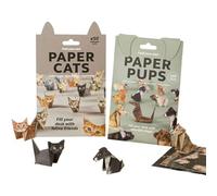 Kit de manualidades de papel para gatos, 50 piezas de animales de origami 3D con calcomanías, actividad artística creativa para adultos, niños, familia, decoración de escritorio del hogar y regalo