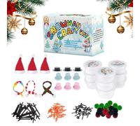 Kit de Manualidades Muñeco de Nieve de Arcilla Modelable - 19 cm Kit Construye un Muñeco de Nieve | Creación de Aďornos, Actividades Artísticas Navideñas, Set DIY para Niños, Familias, Escuelas y Fies