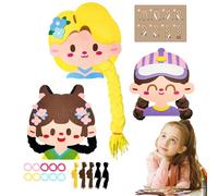 Kit de manualidades para el peinado - Kit para el cabello, materiales educativos hechos a mano | Kit de artesanía de diseño multifuncional Exensions, kit de arte para el cabello doméstico