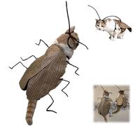 Kit de manualidades para gatos, divertido disfraz de gato con alas de cucaracha y antena, divertido juego de manualidades para gatos, decoración de fiestas de Halloween (1 unidad)