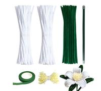 Kit de Manualidades Premium con Limpiapipas (Pipe Cleaners) y Lirios - 300 Piezas de Suministros Florales para DIY