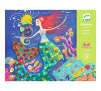 Kit de manualidades y mosaicos ""Canci n de la Sirena"" de DJECO: crea tu propia escena submarina brillante para la escuela. Divertido y creativo p