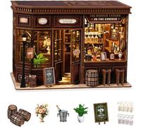 Kit De Maqueta De Pub En Miniatura para Armar En Casa De Muñecas. Una Relajante Manualidad En 3D para Adultos. Corner Tavern