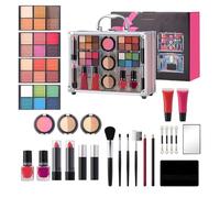 Kit de maquillaje completo | Sombras de ojos, Lápiz labial, Blush Impermeables | Kit de maquillaje para principiantes | Hogar, Vacaciones, Oficina, Desplazamientos Pro, Escena, ,