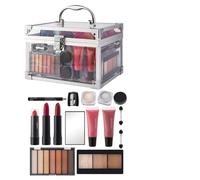 Kit de maquillaje de belleza, juego completo de sombras de ojos, portátil Cosmetic Tool con textura , accesorios radiantes con estilo moderno, solución de belleza para niñas, adolescentes