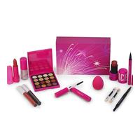 Kit De Maquillaje De Belleza - Organizador Cosmético Apto Para Viaje Con Palets Multicolor, Rojos De Labios, Pinceles Y Un Conjunto De Blush, Un Conjunto Ligero Compacto | Maquilla