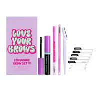 Kit de maquillaje de cejas, juego de cejas con cartón para cejas | Kit de cejas impermeable de 10 piezas resistente a la rotura para maquillaje de ojos, kit de maquillaje de ojos