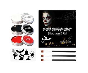 Kit de Maquillaje de Halloween - Impermeable Y Duradero Para Halloween | Set de Maquillaje para Pintura Corporal y Disfraces - Para Vampiro Zombie Cosplay Fiesta Carnaval Mascarada Evento Facial Corpo