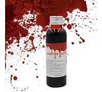 Kit de maquillaje de sangre falsa de Halloween, gotas de sangre falsa, gotas de sangre realista, lavable, kit de maquillaje de sangre falsa, maquillaje de efectos especiales de vampiro zombi (100 ml)