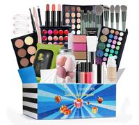 Kit de maquillaje de viaje, juego de 24 maquillaje, juego de belleza cosmética, kit completo de cosméticos, paquete de inicio de maquillaje multiusos para adultos, hombres, mujeres, artistas de