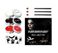 Kit De Maquillaje Facial,Halloween Lavable Duradero,Set de Maquillaje para Pintura Corporal y Disfraces - Para Vampiro Zombie Cosplay Fiesta Carnaval Mascarada Evento Facial Corporal Piel