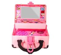 Kit de maquillaje infantil para niña, cosméticos, con estuche de maquillaje real para niñas, para juego de rol, , disfraces, cumpleaños, accesorio de fotos, sala de juegos