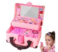 Kit de maquillaje infantil para niña, juguetes de juego de imitación, con caja de maquillaje para niñas, para juego de imitación, principiante de rol, espectáculo de cumpleaños