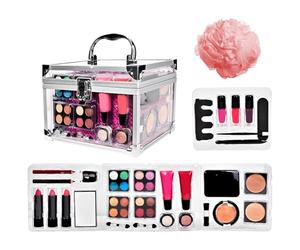 Kit De Maquillaje Inicial Para Principiantes,Estuche De Maquillaje Portátil Para Escenarios | Estuche Con Sombras Rubor Brochas Para Adolescente Viaje Boda Teatro