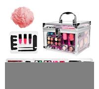 Kit De Maquillaje Inicial Para Principiantes | Maletín Cosmético Portátil Compacto,Maletín Cosmético Para Viajes Diarios Bodas Teatro Y Eventos Para Jóvenes