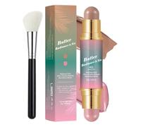 Kit de maquillaje multiusos en barra con dos extremos - Maquillaje ligero y fácil de llevar para ojos, labios y mejillas - Fórmula cremosa y difuminable, 4 tonos versátiles, vegano y sin crueldad(#01)